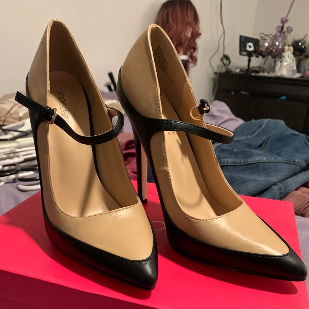 Black and Tan high heels